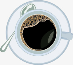 咖啡杯里的浓郁咖啡素材