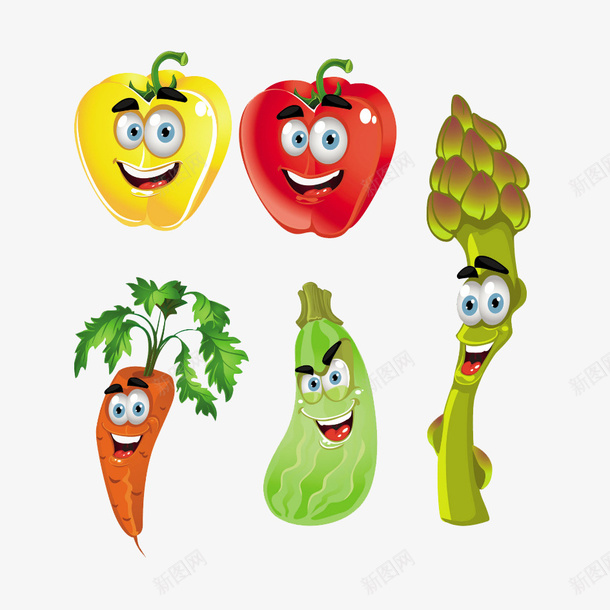手绘水果蔬菜psd免抠素材_新图网 https://ixintu.com 卡通手绘水果 水果 水果蔬菜 蔬菜