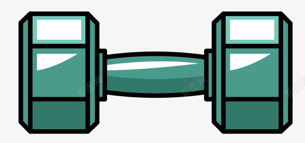 墨绿色卡通哑铃png免抠素材_新图网 https://ixintu.com 健身哑铃 卡通哑铃 哑铃 墨绿色 扁平健身哑铃 矢量哑铃 锻炼哑铃