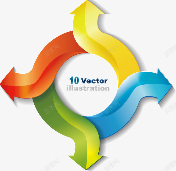彩色箭头图表矢量图eps免抠素材_新图网 https://ixintu.com ppt元素 图表 彩色 箭头 矢量图