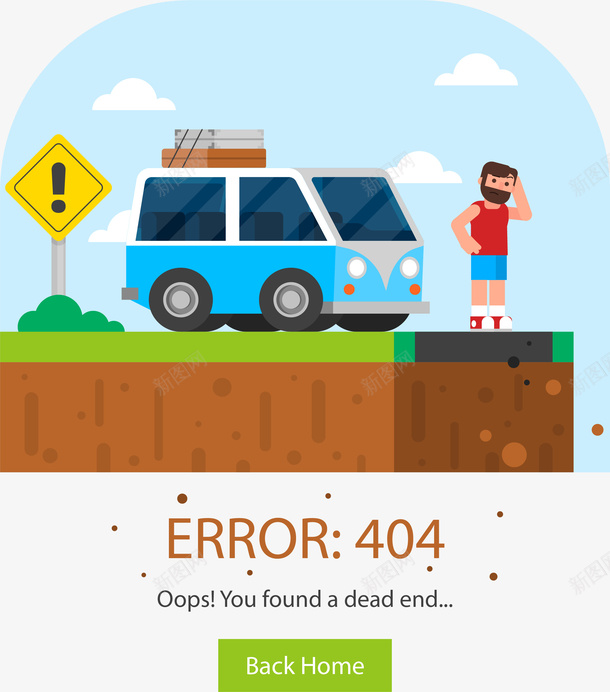 创意错误网页插画UI矢量图ai免抠素材_新图网 https://ixintu.com 404PNG插画 404错误提示 404错误网页 出错 创意网页404 错误网页 矢量图