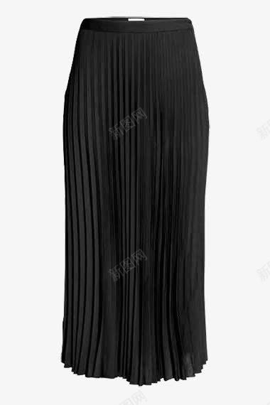 黑色半裙png免抠素材_新图网 https://ixintu.com 半裙 简约 褶皱 黑色