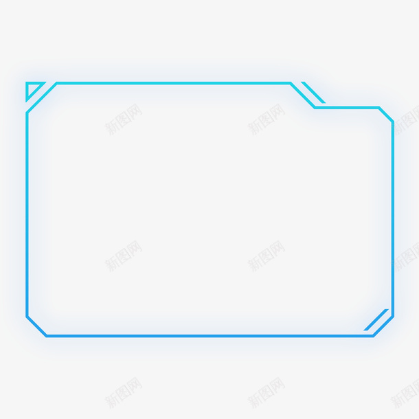 科技风线框png免抠素材_新图网 https://ixintu.com 科技感 科技风 线框 蓝绿