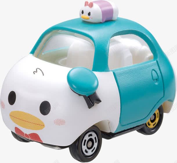 可爱小鸭子玩具车png免抠素材_新图网 https://ixintu.com 产品实物 蓝白色 车 鸭子