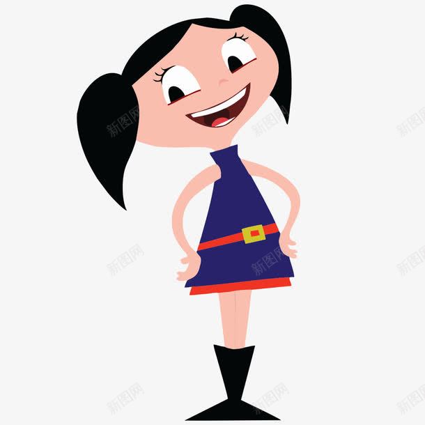 跳舞的女孩png免抠素材_新图网 https://ixintu.com 卡通人物 女孩 手绘 裙子