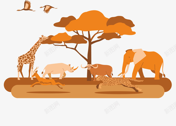 很多小动物和很高的树矢量图eps免抠素材_新图网 https://ixintu.com 小动物 树 长颈鹿 长颈鹿png 长颈鹿矢量图 矢量图