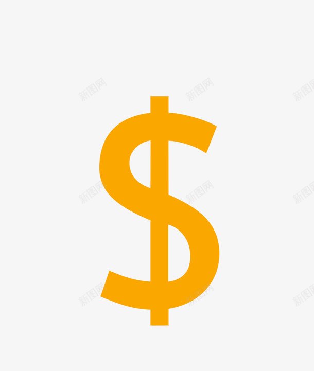 黄色美元币值标示png免抠素材_新图网 https://ixintu.com 矢量标示 美元币值 美元标示 黄色标示