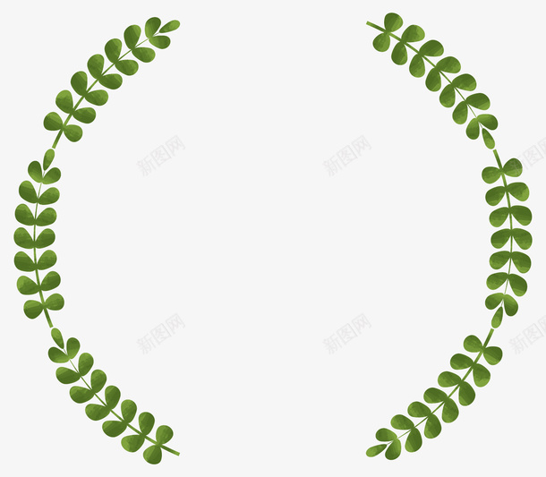 绿色春季植物草环png免抠素材_新图网 https://ixintu.com 春天 春季 春日 植物 绿草 自然 草圈 草环