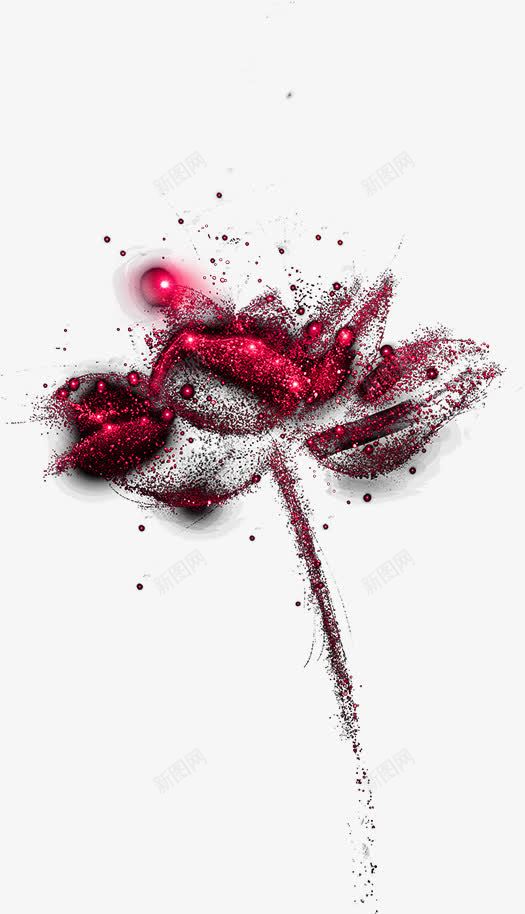 红色清新沙子花朵装饰图案png免抠素材_新图网 https://ixintu.com 免抠PNG 沙子 清新 红色 花朵 装饰图案
