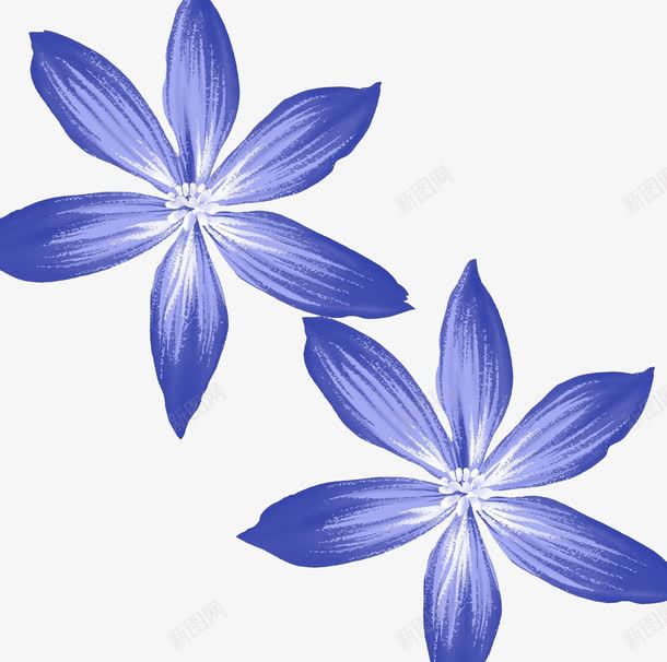 蓝色浪漫花朵png免抠素材_新图网 https://ixintu.com 浪漫 花朵 花瓣 蓝色