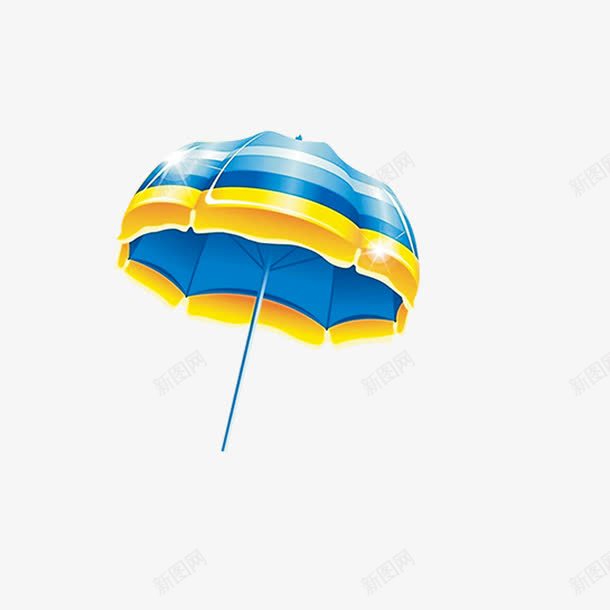 蓝色遮阳伞png免抠素材_新图网 https://ixintu.com 卡通 蓝色 遮阳伞
