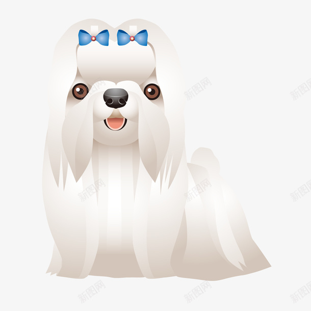 可爱的小狗矢量图ai免抠素材_新图网 https://ixintu.com 动物设计 卡通 可爱 宠物设计 小狗 白色 矢量图
