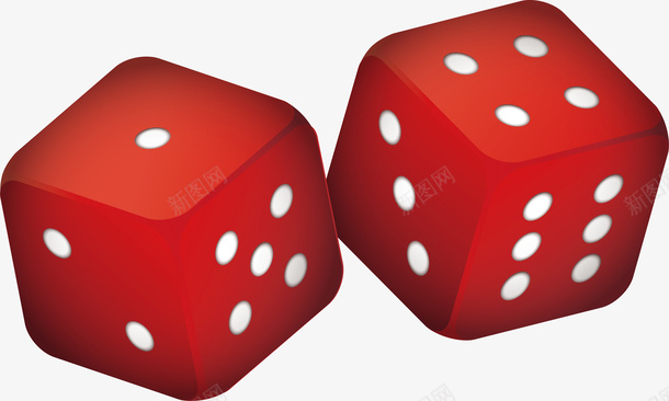 红色的骰子矢量图eps免抠素材_新图网 https://ixintu.com 掷骰子 玩骰子 矢量png 红色骰子 赌博 骰子 矢量图