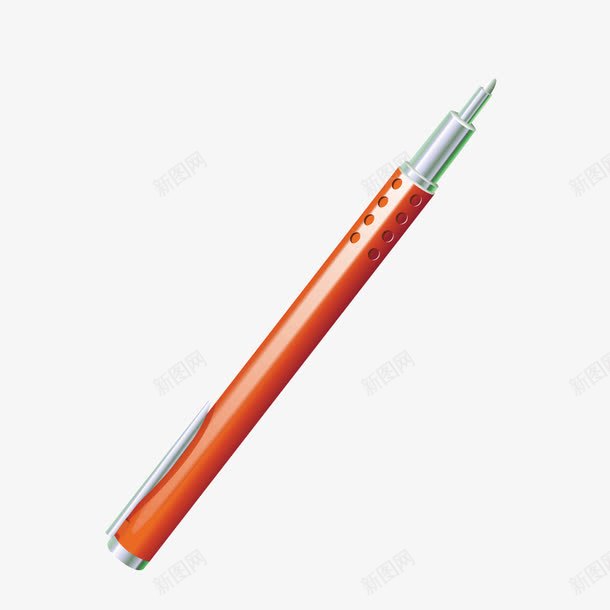 红色圆珠笔自动笔png免抠素材_新图网 https://ixintu.com 圆珠笔 红色 自动笔