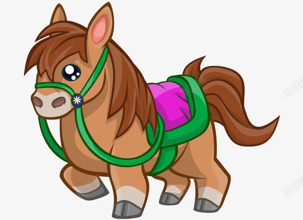 卡通手绘可爱彩色马png免抠素材_新图网 https://ixintu.com 卡通的动物 可爱的马 彩色的马 手绘的马