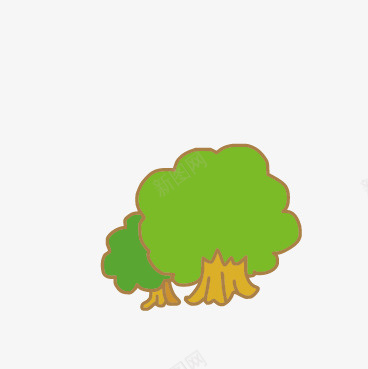 卡通绿树矢量图eps免抠素材_新图网 https://ixintu.com 卡通树 卡通绿树 矢量树 矢量图