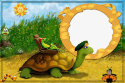 漂亮的乌龟相框素材
