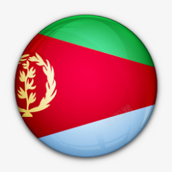 厄立特里亚国旗的世界国旗图标素材