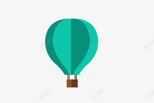 氢气球psd免抠素材_新图网 https://ixintu.com 绿色氢气球