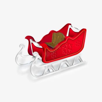 圣诞节装饰图案png免抠素材_新图网 https://ixintu.com 圣诞 红色 装饰 雪橇