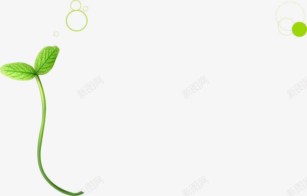 唯美绿色树叶气泡装饰png免抠素材_新图网 https://ixintu.com 树叶 气泡 绿色 装饰