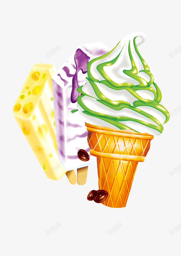 雪糕冰淇淋蛋筒psd免抠素材_新图网 https://ixintu.com 冰淇淋 蛋筒 雪糕