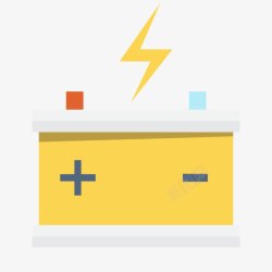 黄色电池电量能源素材