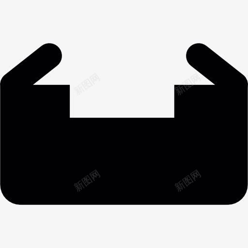 托盘黑色形状图标png_新图网 https://ixintu.com 办公工具 办公耗材 形状 托盘 收件箱