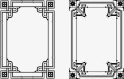 中国分黑线框中国风古黑线框高清图片