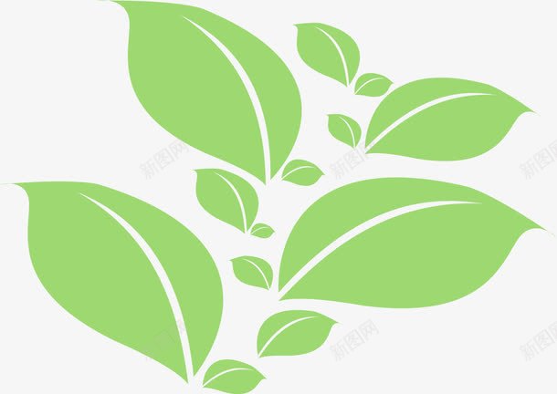 绿色清新树叶展板装饰png免抠素材_新图网 https://ixintu.com 展板 树叶 清新 绿色 装饰