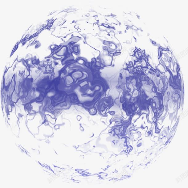 蓝色创意水球png免抠素材_新图网 https://ixintu.com 创意 水球 蓝色 装饰