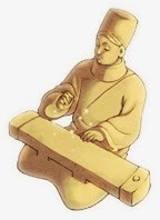 手绘中国风石俑弹琴图标png_新图网 https://ixintu.com 中国风 弹琴 手绘 石俑