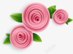 粉色花朵装饰素材