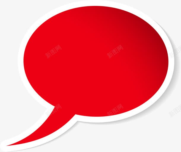 红色简约对话框png免抠素材_新图网 https://ixintu.com 免抠PNG 图案 对话框 简约 红色 边框纹理