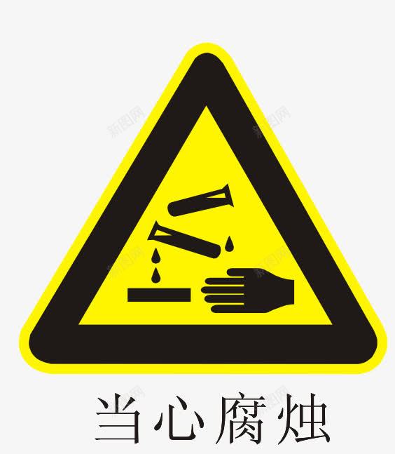 小心腐烛标志图标png_新图网 https://ixintu.com PNG素材 三角形 标志 黄色