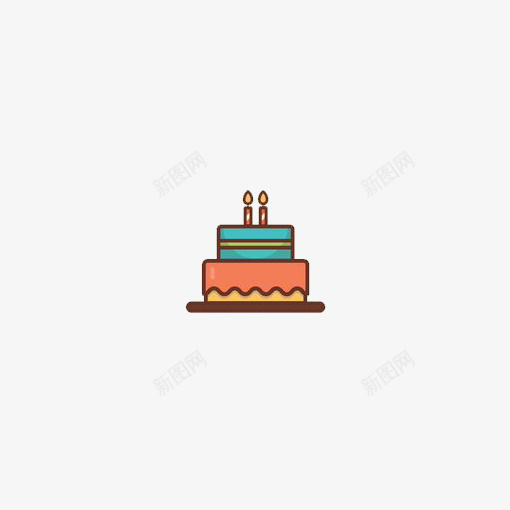 生日蛋糕png免抠素材_新图网 https://ixintu.com 创意 开心 手绘蛋糕 生日快乐 简约 设计感 过生日