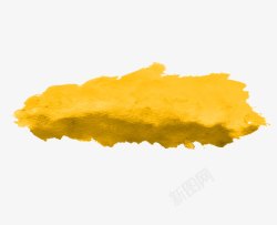黄色水墨元素素材