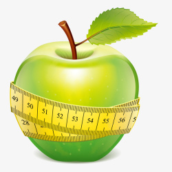 苹果米尺矢量图素材