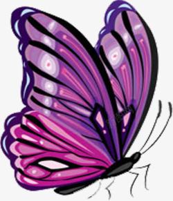 紫色蝴蝶艺术创意素材