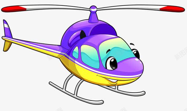手绘直升机png免抠素材_新图网 https://ixintu.com 卡通 手绘 直升机 飞机