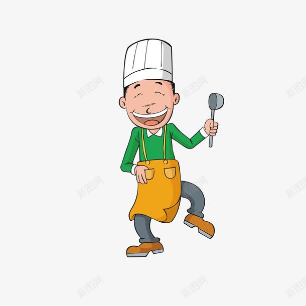 掌勺厨师png免抠素材_新图网 https://ixintu.com 厨师帽 厨师长 掌勺厨师 酒店 饭店