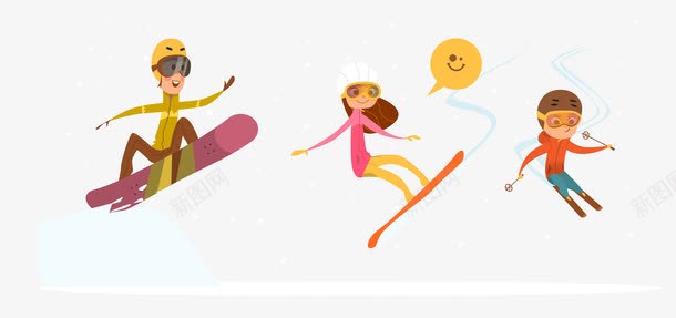 滑雪的人png免抠素材_新图网 https://ixintu.com 人物 小人 滑板 滑雪 运动