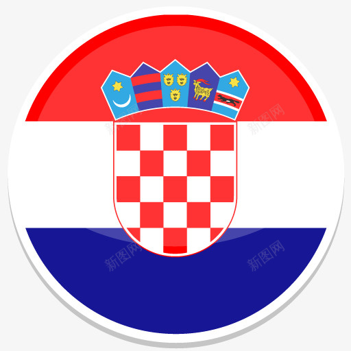 克罗地亚平圆世界国旗图标集png_新图网 https://ixintu.com croatia 克罗地亚