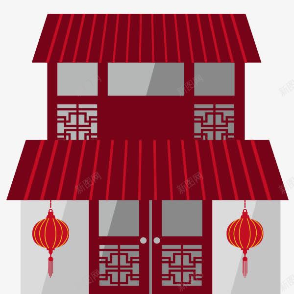 中式建筑png免抠素材_新图网 https://ixintu.com 中国风元素 中式建筑 卡通中国传统建筑 城楼 塔 牌坊