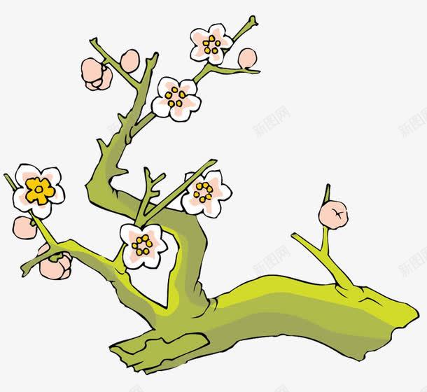 开粉花色树png免抠素材_新图网 https://ixintu.com 卡通开花的树 卡通树 卡通树木 卡通植物 粉色 绿色 花