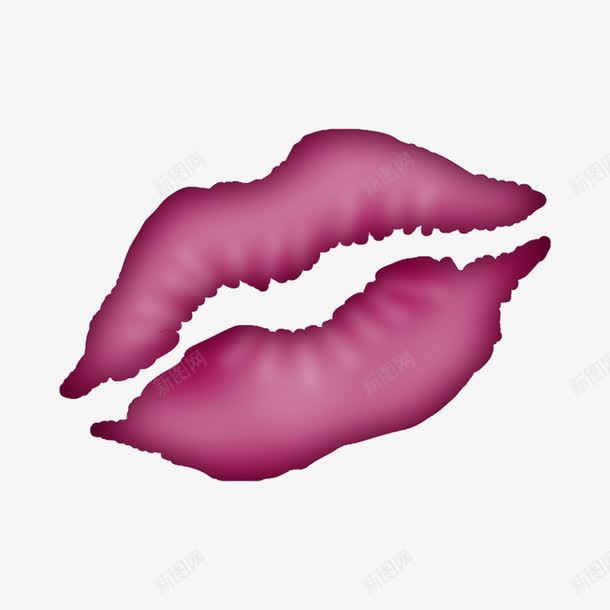 粉色唇印png免抠素材_新图网 https://ixintu.com 唇印 手绘 粉色 装饰