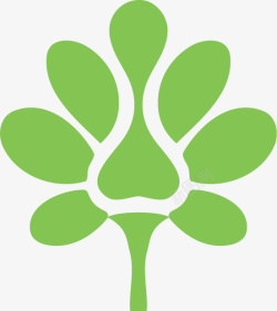 浅绿色花朵形状装饰图案素材