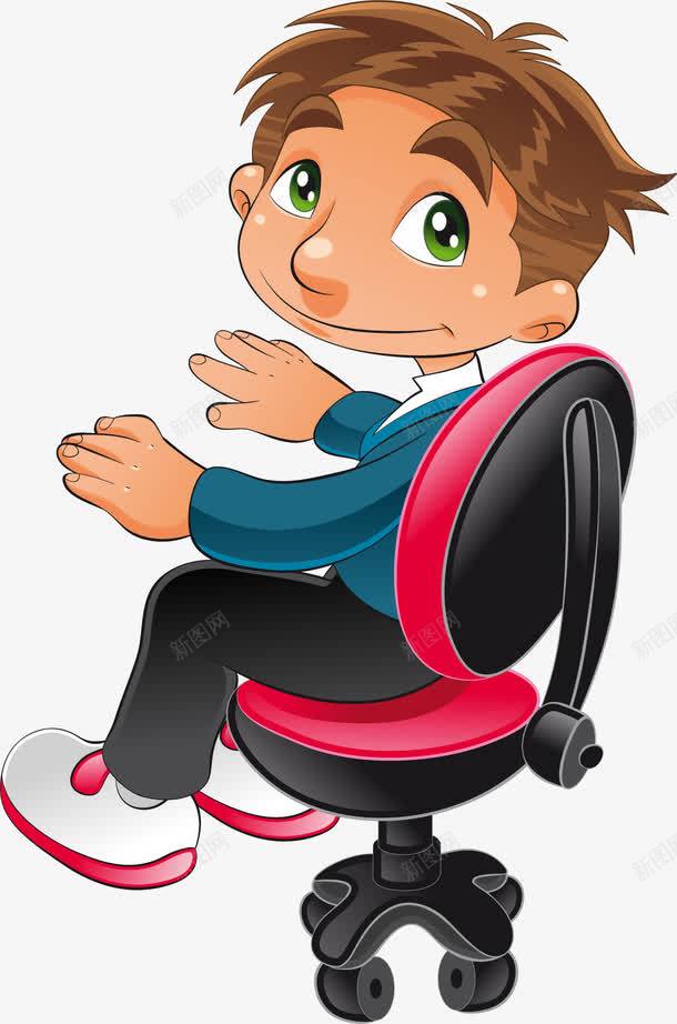 手绘坐轮椅的男子png免抠素材_新图网 https://ixintu.com 可爱 坐轮椅的男子 手绘