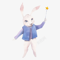 水彩可爱兔子插画素材