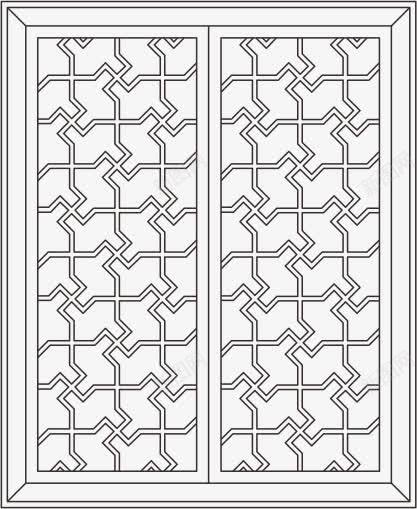 传统古典中式窗png免抠素材_新图网 https://ixintu.com 中式门窗 传统 古典 手绘 线条图